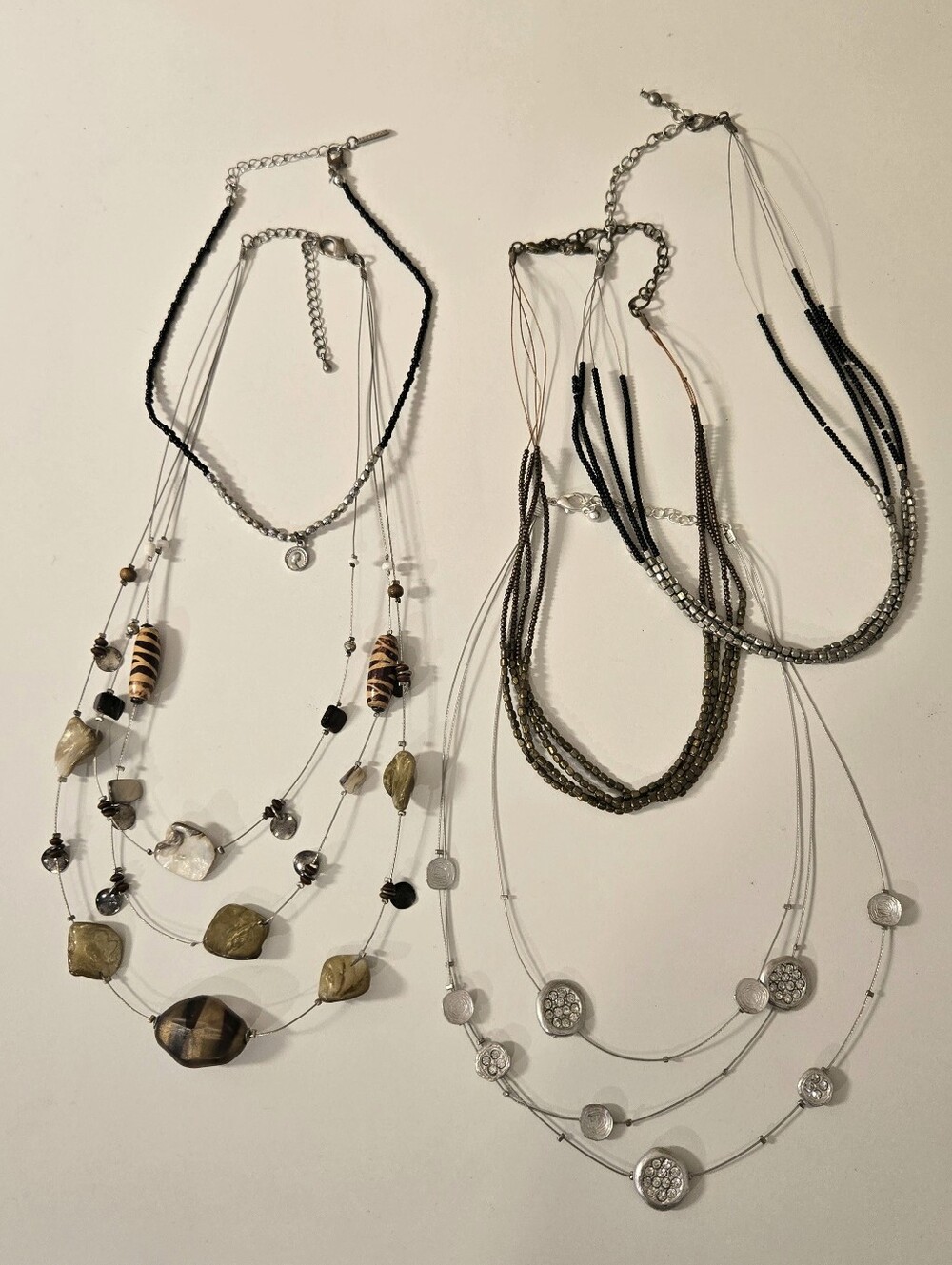 Kinetic memory wire choker necklace Mermaid LOT Rhinestone Boho Beachy Y2k VTG